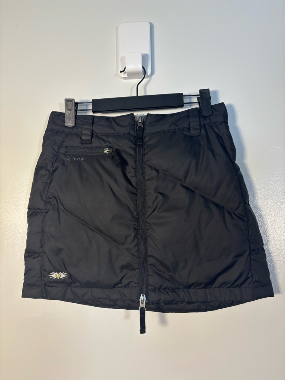 Ski-Doo Black Puffer Mini Skirt - Insulated Winter Style